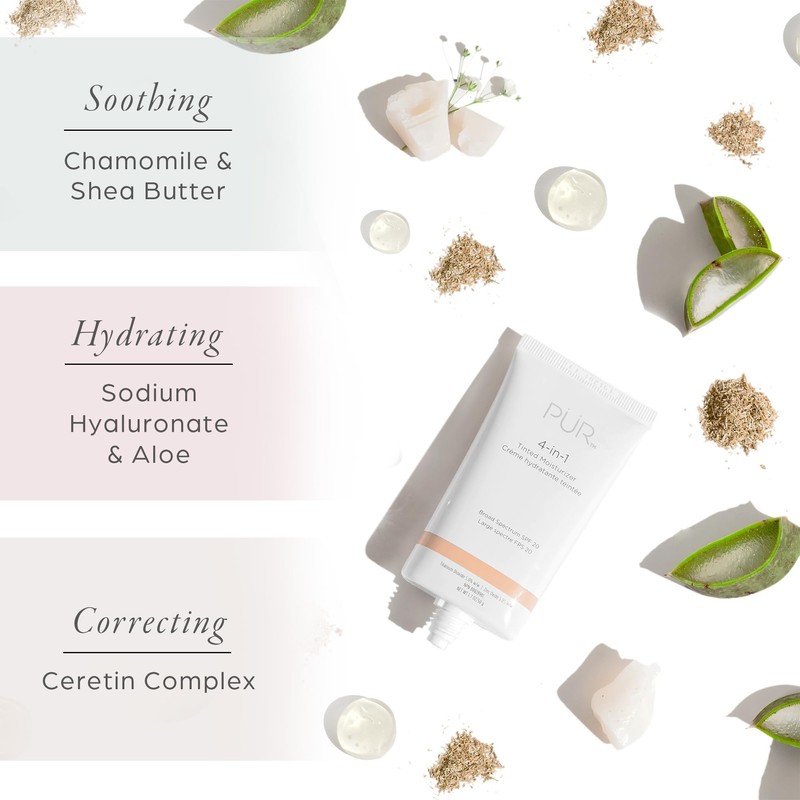 ‎Pür Tinted Moisturiser DPN6 Multipurpose Natural Looking Foundation and Broad