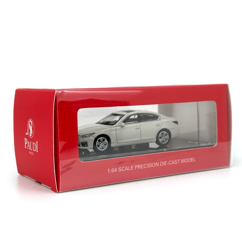Paudi Model 1/64 Infiniti Q50S Mini Car Collection White Finished