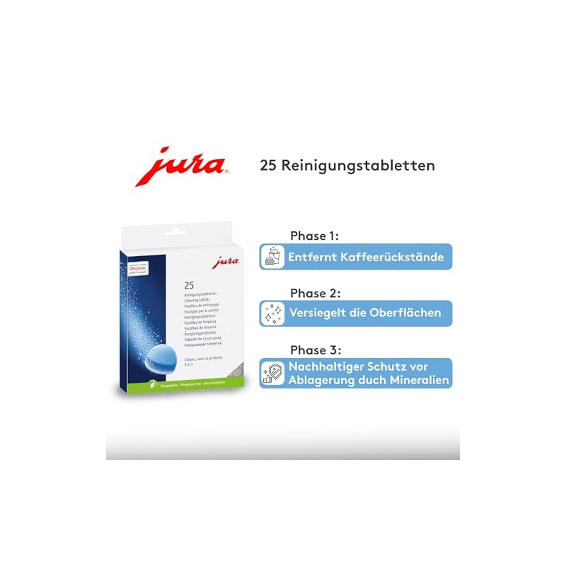 Jura Combination Pack - 25 Cleaning Tablets + 36 Descaling