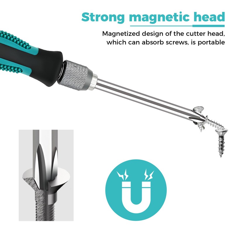 8 in 1 Screwdriver Set 1/4" Magnetic Screwdriver with 4