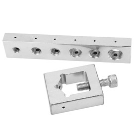 Wire Drill Guide Set Safety Lockwire Nut Kit, Solid Carbon Steel Bolt Drill Jig Metric, Precise Bolt Drill Jig, Safety Wire Drill Guide Set 6 Holes Drill Guide Jig with Lock