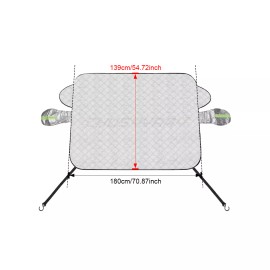 CHUSYYRAY Car Windshield Snow Cover silver 180*139CM with Invisible Magnets FIT Ford F150