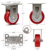 NINOSO 3" Caster Wheels, Stainless Steel Casters Set of 4
