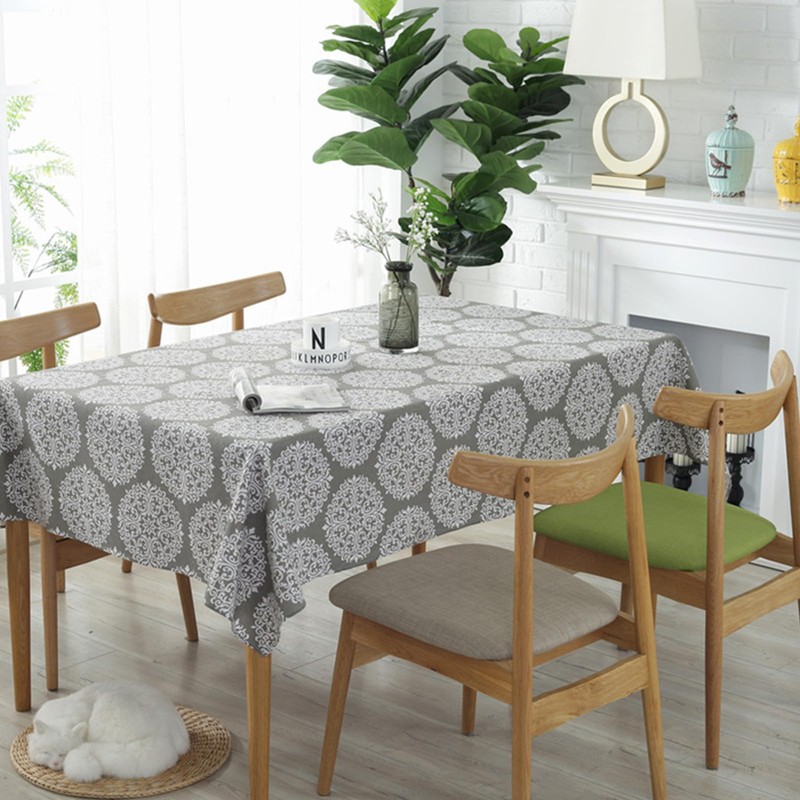 Aeici Square Table Cloth 140x140 Kitchen Table Cloth Cotton Tablecloth