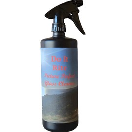 Do It Rite Picture Perfect Glass Cleaner Spray For Cleaning Windows, Mirrors, and Counters, Natural All Purpose Cleaner For Multi-Surface Use, Ammonia Free, Non-Toxic Cleaning Supplies. 32 FL OZ