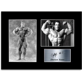Generic Dorian Yates Gym Bodybuilding Motivational Poster Signed Photo Display Mount A4