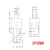 Youmile 150 Pieces Self-Locking DPDT 6PIN Micro Square Switch Kit