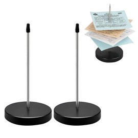 Memo Holder, Pack of 2 Note Skewers, Receipt Holder, Note Holder, Receipt Holder, Cash Receipt Storage, Stainless Steel Receipt Holder, Bills Spike for Kitchen, Hotel, Restaurant, Cafe, Office