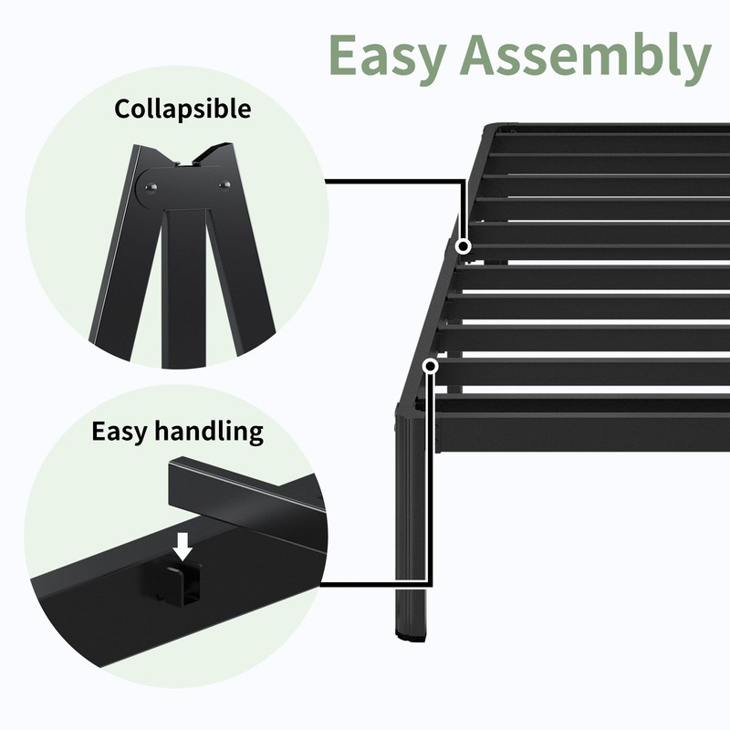 Lutown-Teen 7 Inch Low Profile Full Size Bed Frame with