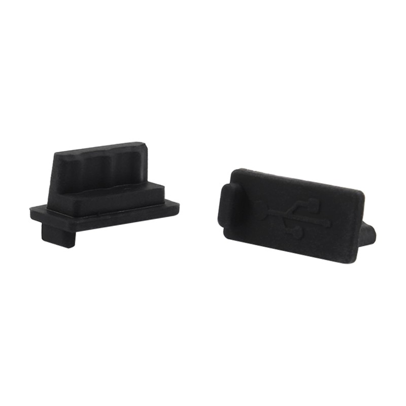 Jiozermi 20 Pcs Black Silicone USB A Female Anti Dust