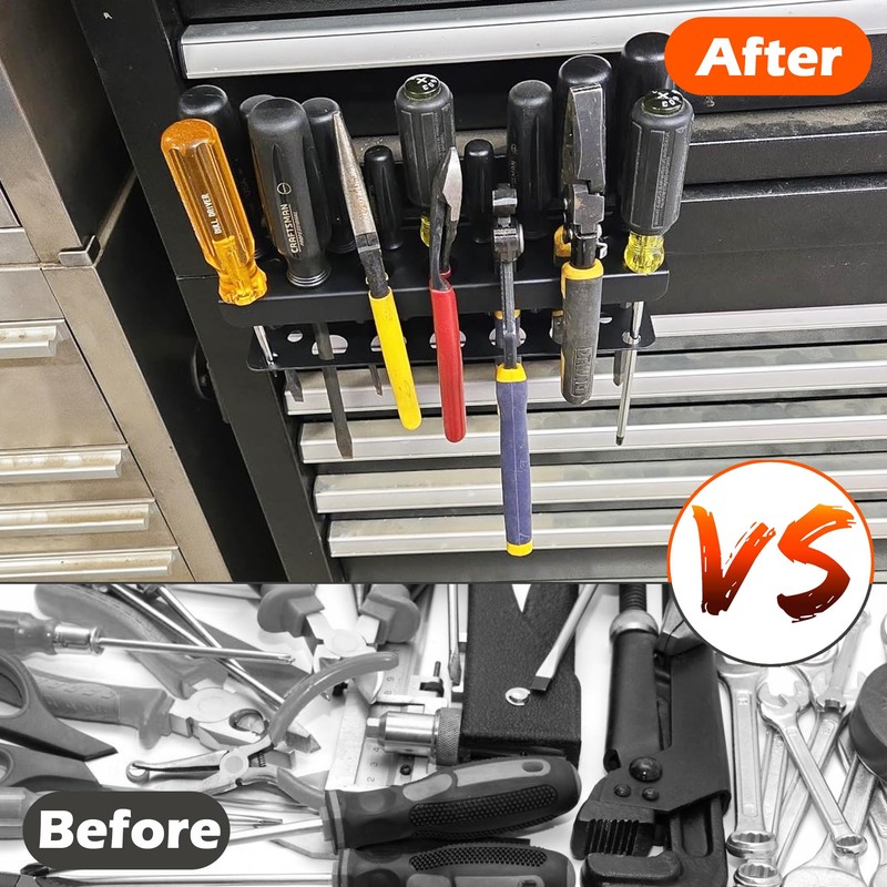 ULIBERMAGNET Magnetic Screwdriver Rack,Heavy Duty Magnetic Tool Holder,Pliers Organizer Rack