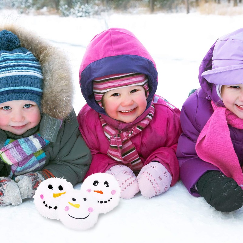 Aneco 12 Pack Snow Toy Ball Set Plush Snowmen Balls