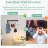 Bosdontek 2 Pack Wall Coat Racks, Heavy Duty Coat Hooks