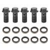 Qiilu [5pcs] M10x1.25mm Motorcycle Banjo Set Banjo Bolts & Washers