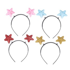 PACKOVE 8pcs Colorful Star Spring Headband Hair Bands for Women Adorable Star Hair Hoops for Daily Wear Parties Breathable Comfortable Accessories