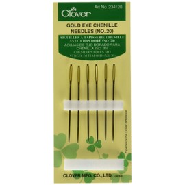 Clover Gold Eye Chenille Needles, No.20, Size 20 6/Pkg