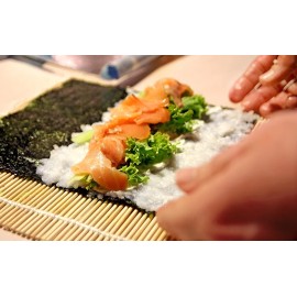 Tapete Para Sushi Bambu Natural Cocina 24 X 24 Cm 6 Piezas