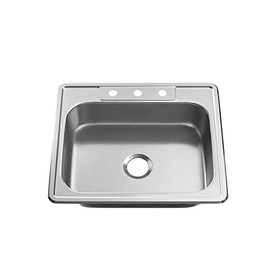 PROFLO PFSR252263A Bealeton 25" Drop In Single Basin Stainless Steel Kitchen Sink - Stainless Steel