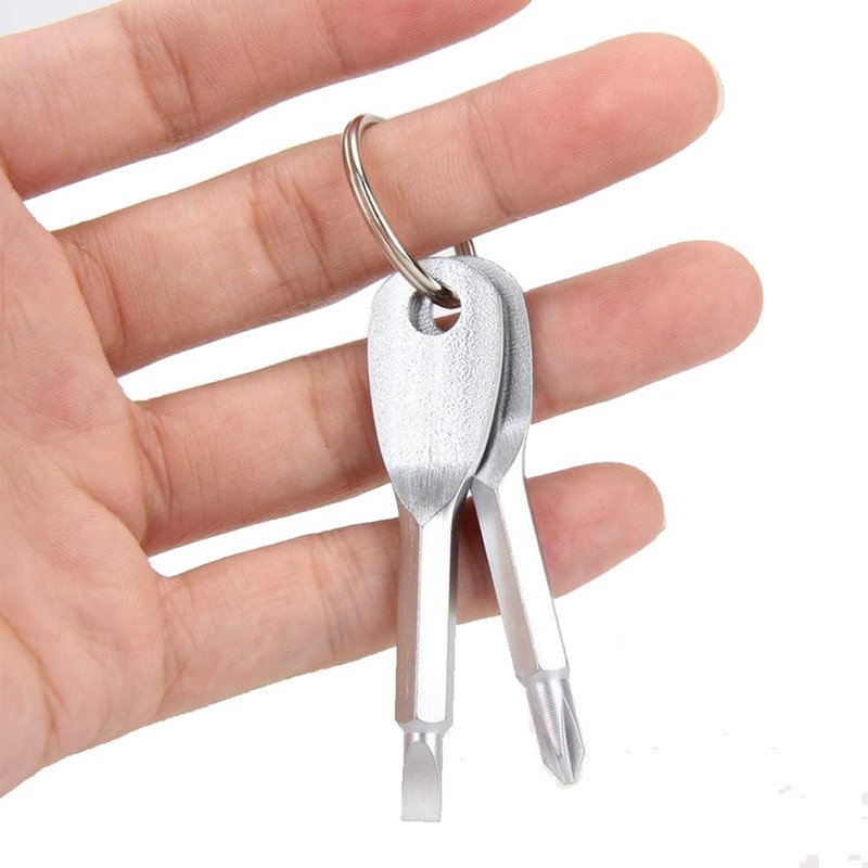 Portable Keychain Screwdriver, Bestgle EDC Outdoors Repair Tool Key Chain