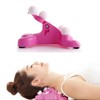 Tight trapezius muscle acupressure massager back neck massage self home care pink/one size