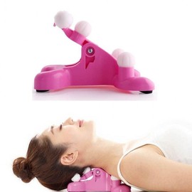 Tight trapezius muscle acupressure massager back neck massage self home care pink/one size