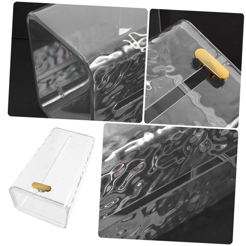 Ciieeo Bathroom Tissue Box Wall-Mounted Storage Holder Tissue Dispenser for