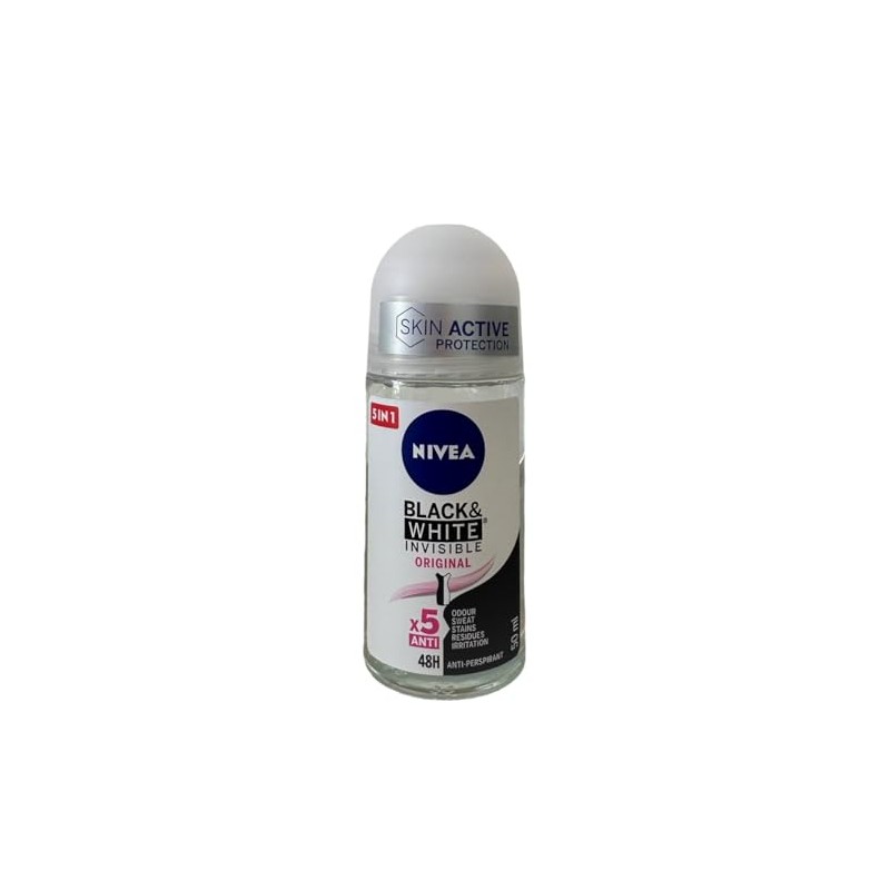 NIVEA 50ml Invisible Black And White Clear Roll On Anti
