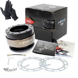 NRG SRK-200-1BK Innovative Quick Release Kit with SFI Approved 2.0 Warranty with TG Nitrile Glove (Black)