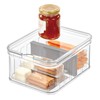 iDesign Crisp Plastic Divided Bin, Modular Stacking Food Storage Box,
