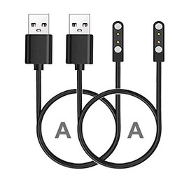 smaate Chargers 2-Pack, ONLY for ID205L ID205U ID205S ID205G SW021 Veryfitpro Smart Watch, Compatible with IW1 EW1 EW2 GT01, Magnetic, Replacement Charging Dock Cables, Charging Cord A+A Type