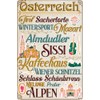 30 x 20 cm Tin Sign, Funny Saying, Austria Souvenir,