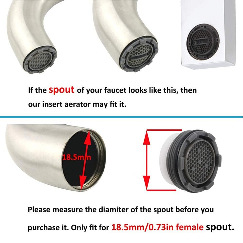 M16/M18/M22/M24, Water Saver Tap Filter Nozzle Faucet Aerator Replacement Parts