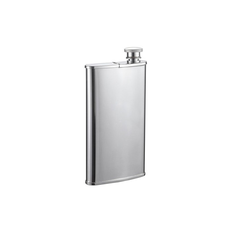 Visol Edian Stainless Steel 4-Ounce Hip Flask with Built-In Cigar