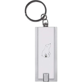 Azeeda 'Cute Sitting Polar Bear Cub' Keyring LED Torch (KT00032221)