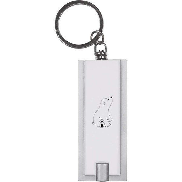Azeeda 'Cute Sitting Polar Bear Cub' Keyring LED Torch (KT00032221)