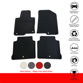 Floor Mat Compatible with 2016-2020 Kia Optima, Factory Fitment Floor Mats Carpet Front & Rear Black 4PC Nylon by IKON MOTORSPORTS