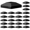 TonGass (24-Pack, Black) 4"x4" (3 5/8") Wood Fence Post Caps