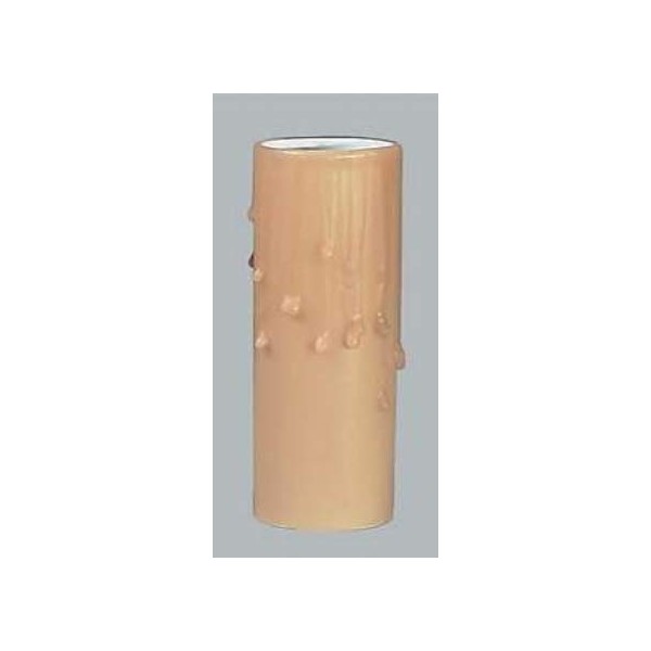 B&P Lamp® 6" Ht., Tan Beeswax Candle Cover, Standard Base