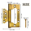 6 Packs Flush Hinges,4 Inch Ball Bearing Stainless Steel Door