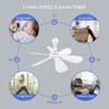 SCOOYEEES Silent USB Powered Ceiling Fan with Remote Control Timing
