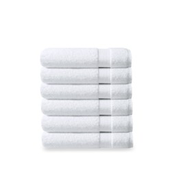 Delara Organic Cotton Luxuriously Plush Washcloths Pack of 6 | GOTS & OEKO-TEX Certified | Premium Quality Face Towels | Feather Touch Technology|650 GSM Long Staple|Soft, Quick Dry & Ultra-Absorbent