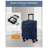 Carry On Luggage 22x14x9 Airline Approved, 22-Inch Suitcases with Spinner