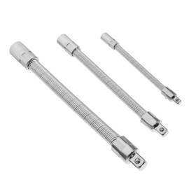 Housoutil 3pcs Flexible Socket Extension Rod Wrench Extension Bar Screwdriver Adapter for Reach Areas
