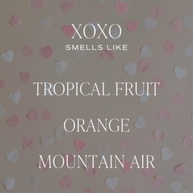 Sweet Water Decor XOXO Scented Candles - Soy Candles with Tropical Fruits, Lemons & Redolent with Lightly Exotic Mountains Greens - Candle Wax with 70 Hours Burn Time - 15Oz Pink Matte Jar Candles