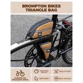ROCKBROS Frame Bag for Brompton Folding Bike Frame Bag Bicycle Triangle Bag Storage Bag for Tools Bicycle Equipment 0.25L/0.3L
