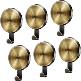 Jetec 6 Pcs Magnetic Wreath Hanger Magnet Hooks Wreath Holder for Metal Door Refrigerator Kitchen Christmas Wreaths Party Hanging Decoration(Gold)