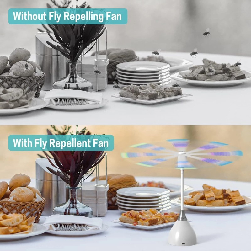 Neijiaer 2/3/4pcs Mosquito repellent fan USB or Batteries, Soundless and