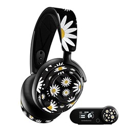 MightySkins Glossy Glitter Skin Compatible with SteelSeries Arctis Nova Pro - Daisies | Protective, Durable High-Gloss Glitter Finish | Easy to Apply, Remove, and Change Styles | Made in The USA