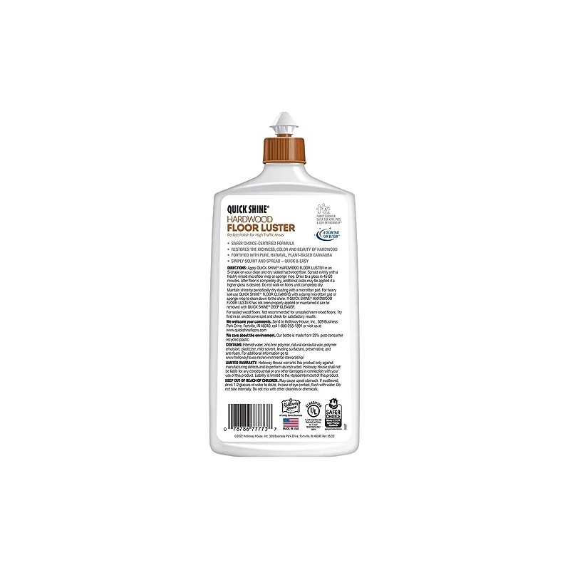 Quick Shine Hardwood Floor Cleaner, 27-oz. (Pack of 4)