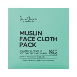 Black Chicken Remedies Muslin Face Cloth Pack, 2 Pack